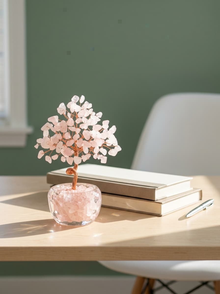 Rozenkwarts decoratie: een boom van rust in huis